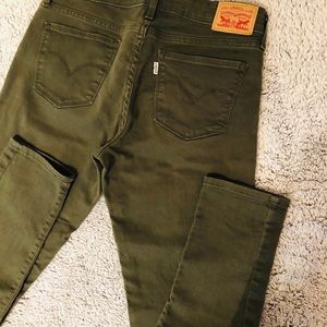 Levi’s 711 Olive Army Green Skinny Jeans